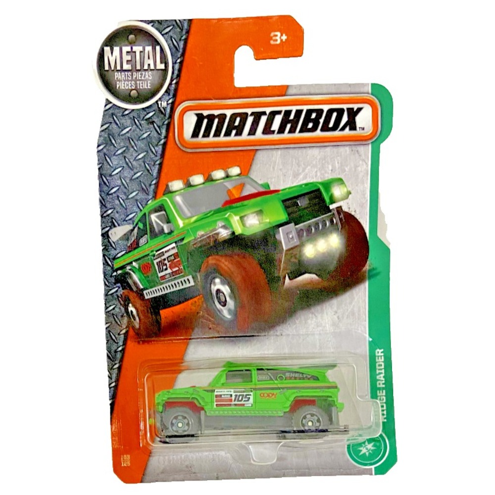 Matchbox 2016 Green RIDGE RAIDER New‎ In Package *See Pictures & Description